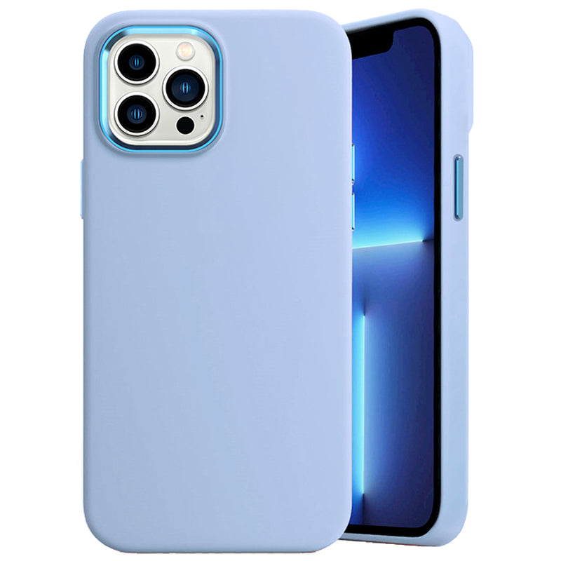 For iPhone 13 Pro Max Liquid Silicone Case Metal Lens Frame Shockproof Protective Phone Cover For iPhone 13 Pro Max Liquid Silicone Case Metal Lens Frame Shockproof Protective Phone Cover